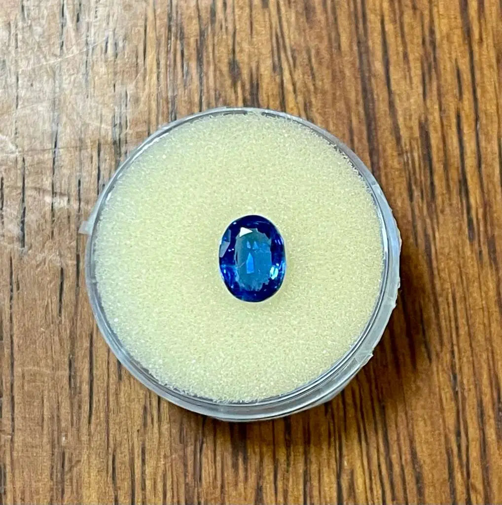 AAA+ Natural Gemstones (3.06 Carats), Sapphire Blue Color with USA Kyanite ABC Jewelries